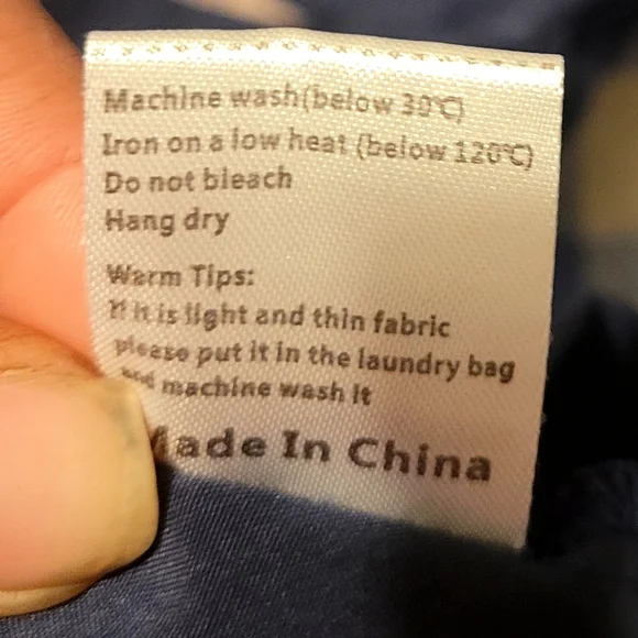 Men's Classic Navy Blue Button Down Dress Shirt with Plaid Accents . M/L - Picture 12 of 12